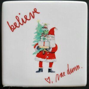 Rae Dunn Santa Ceramic Block - Believe